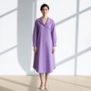Lilac shawl collor Dress.